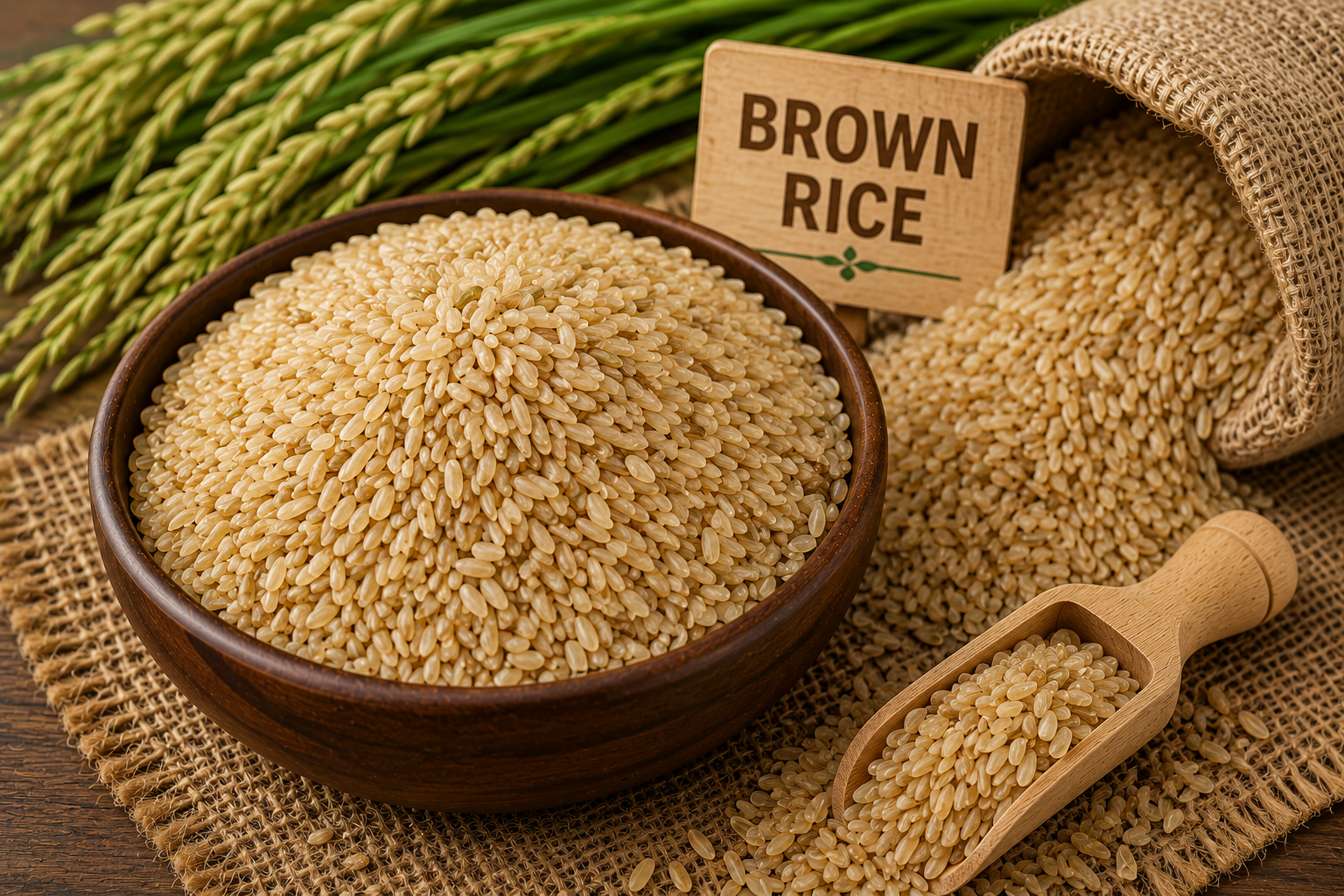 Nutritious whole-grain brown rice rich in natural fiber, carefully processed to maintain purity, freshness, and premium export quality.