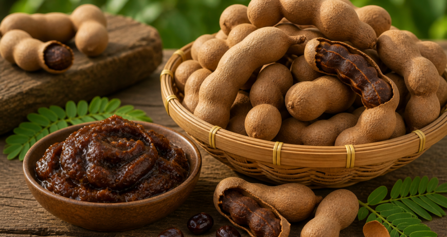 Our tamarind is carefully sourced and processed to maintain its natural tanginess and freshness. Widely used in global cuisines, it is available in various forms suitable for food industries and bulk export. We ensure high quality, proper packaging, and reliable delivery for international buyers.