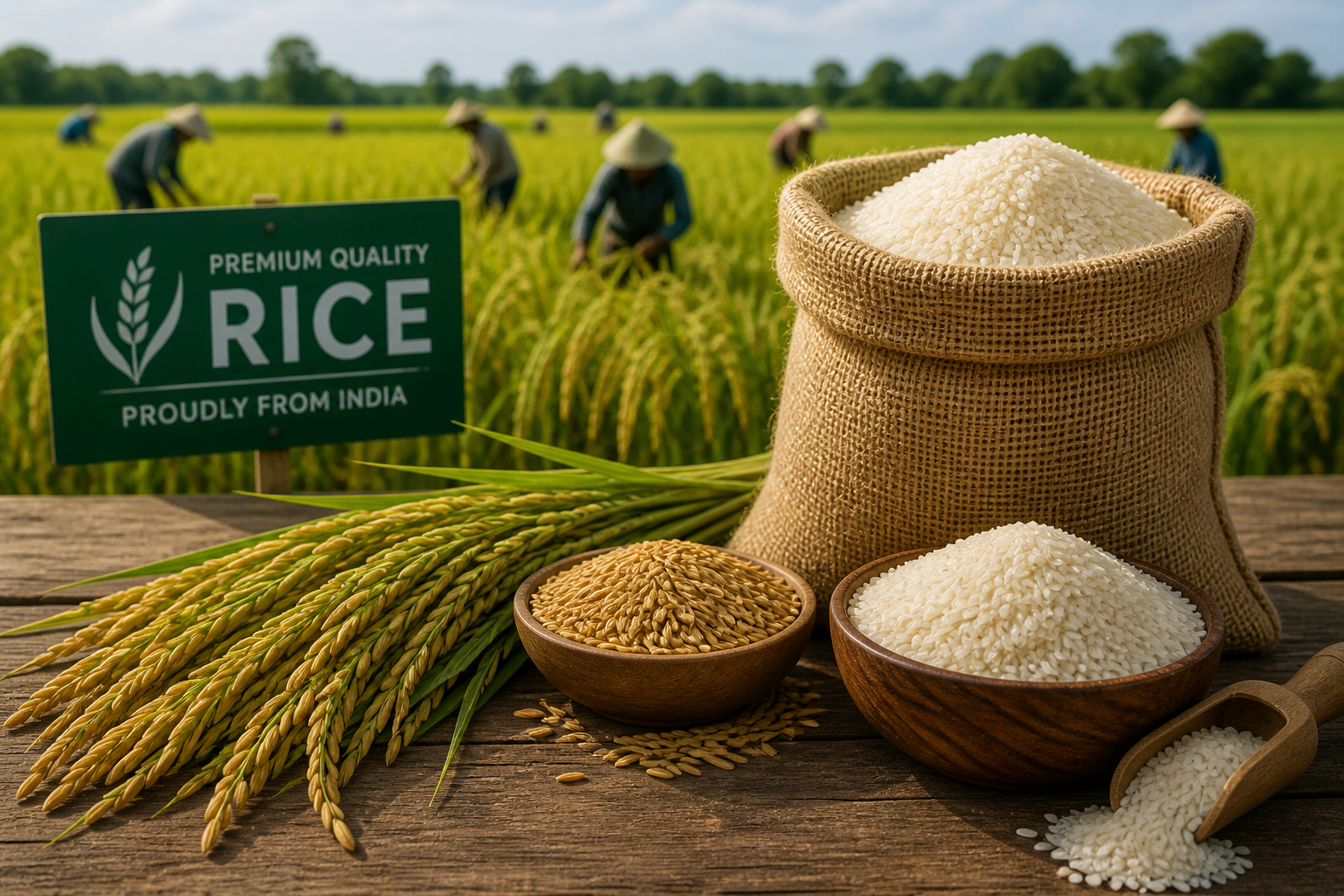 We export a wide range of premium-quality rice sourced from trusted farms across India. Our offerings include Basmati rice, non-Basmati rice, and brown rice, known for their aroma, purity, and superior grain quality. Processed under strict quality standards, our rice is suitable for global markets and bulk export requirements, ensuring consistency and freshness in every shipment.