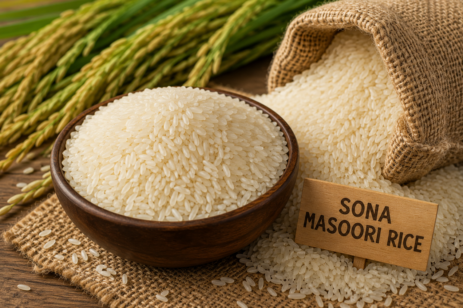 Lightweight and aromatic rice variety widely preferred for daily cooking and international markets.