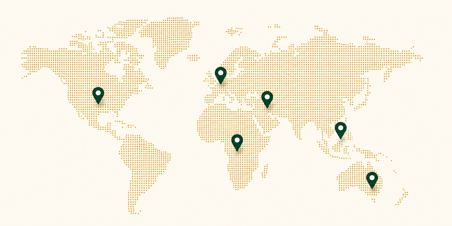 World map showing Global Trade Hub cashew export markets