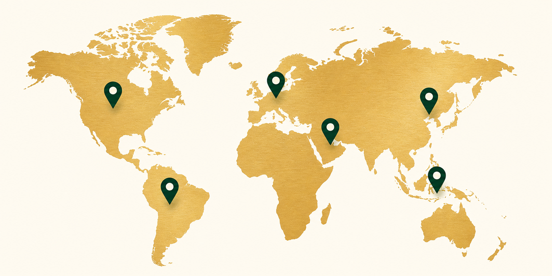 World map showing Global Trade Hub export markets